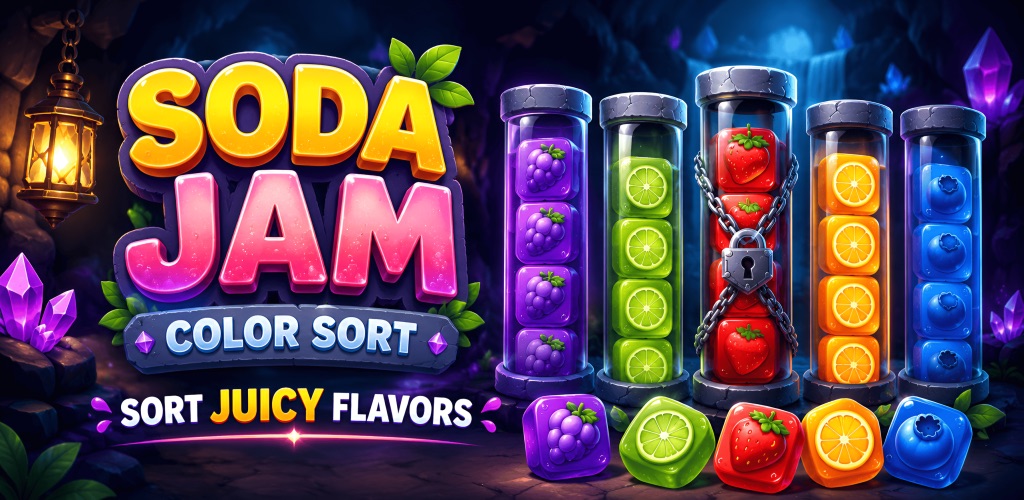 Soda Jam: Color Sort key art